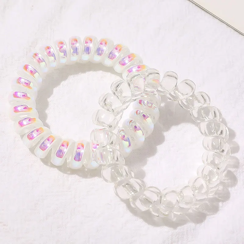 Резинка для волос в виде телефонной линии красочная яркая резинка Женская