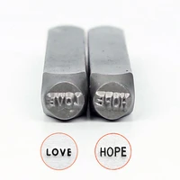 love hope design stamprcidos diy braceletjewelry symbols steel stamp6mm