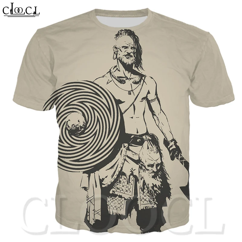 Модная футболка с татуировкой викингов Повседневная Популярная толстовка