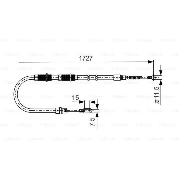 Трос ручника Audi A4 1.8/3.0/1.9/2.5 TDI 01-04 BOSCH 1 987 477 2 |