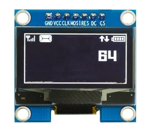 1 3 дюймовый 7P SPI белый/синий OLED экран с адаптером платы SH1106 Привод IC совместимый