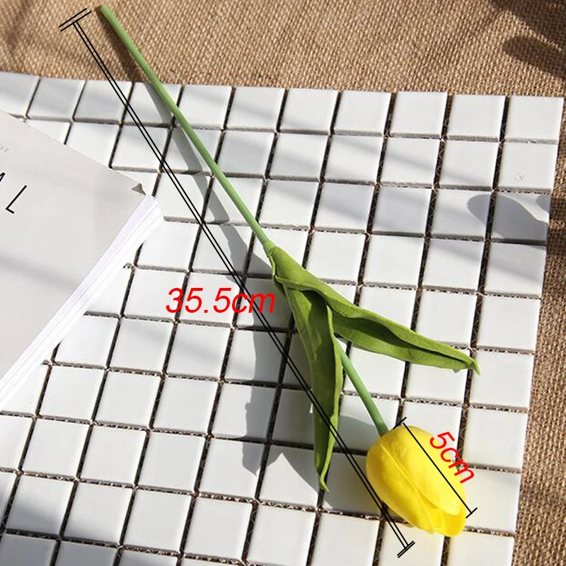 31 шт./лот настоящие на ощупь Искусственные цветы Тюльпан PU букет тюльпанов для