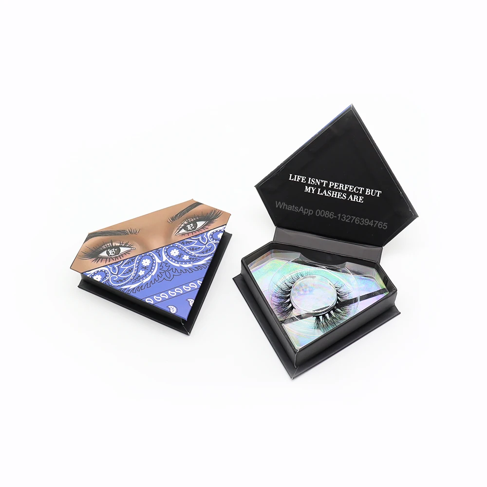 Королевский синий бандана алмазные ресницы Коробки с Пластик rtv силиконовый 3D 5D