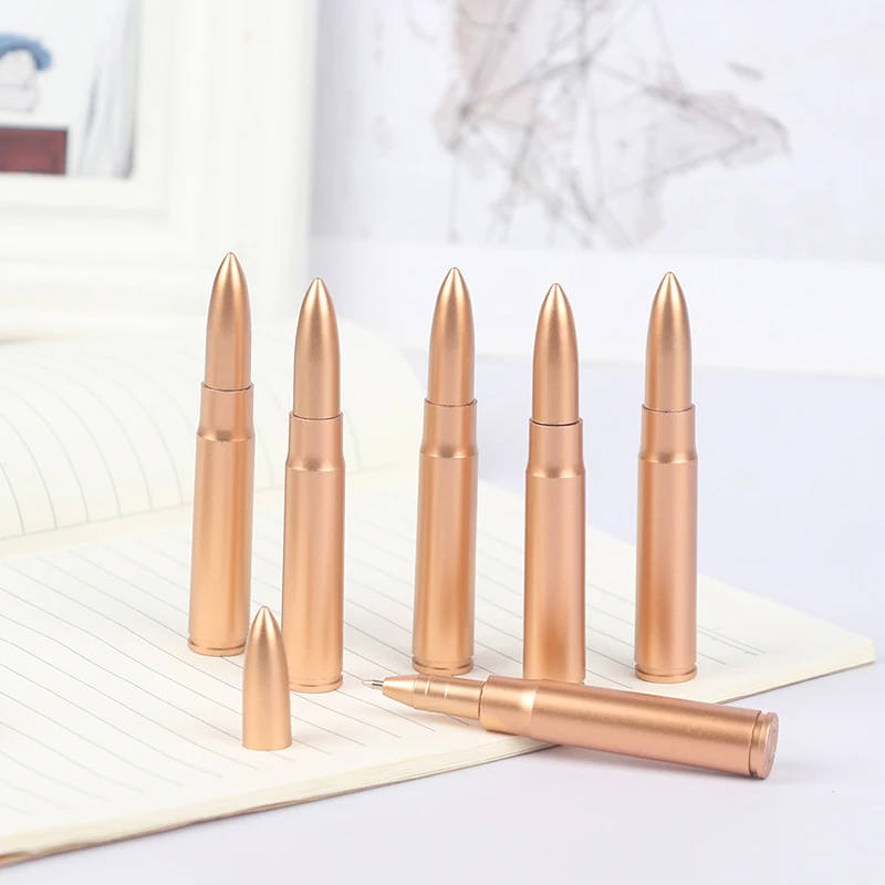 

2Pcs Creative Plastic Bullet Shape Ballpoint Pen 0.5mm Blue Writing Ball Pen Stationery Office Supplies
