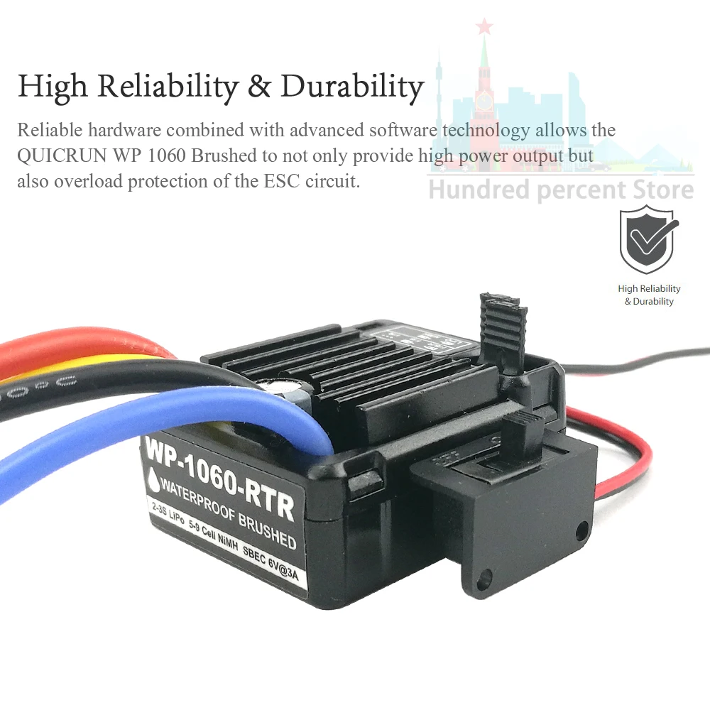 Электронный контроллер скорости vacrun 1060 RTR 60A водонепроницаемый осевой ESC для