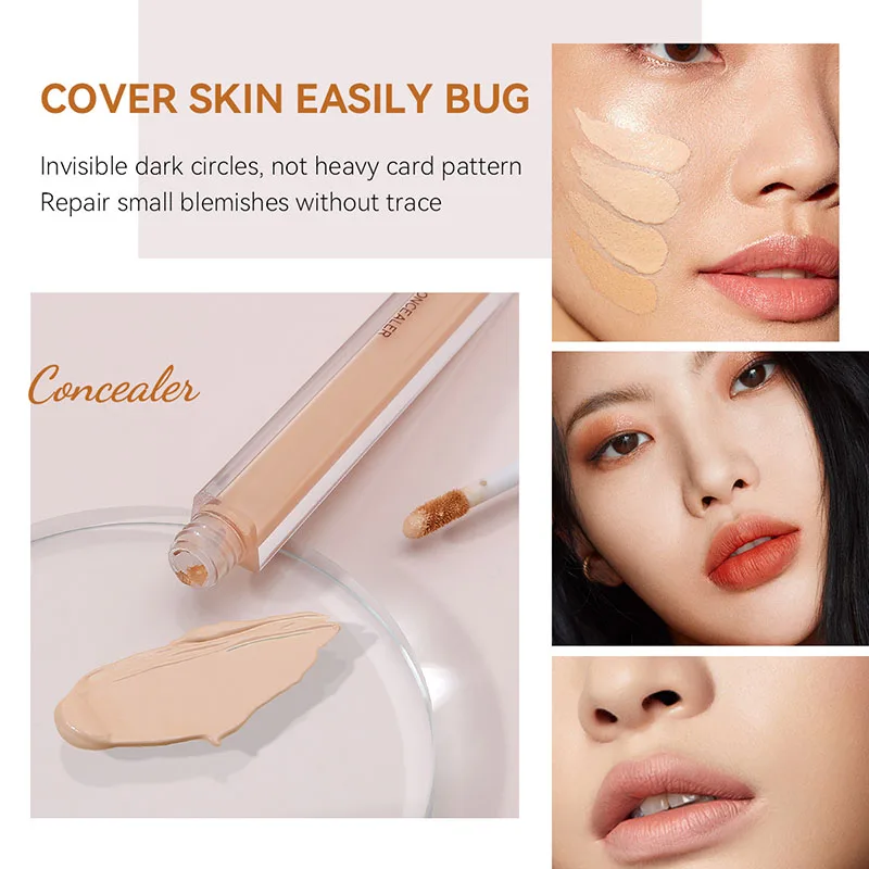 

ROYUES Big Cover Liquid Concealer Moisturizing Oil-control Waterproof Face/Eye Makeup 4 Colors Primer Face Cream Concealer TSLM