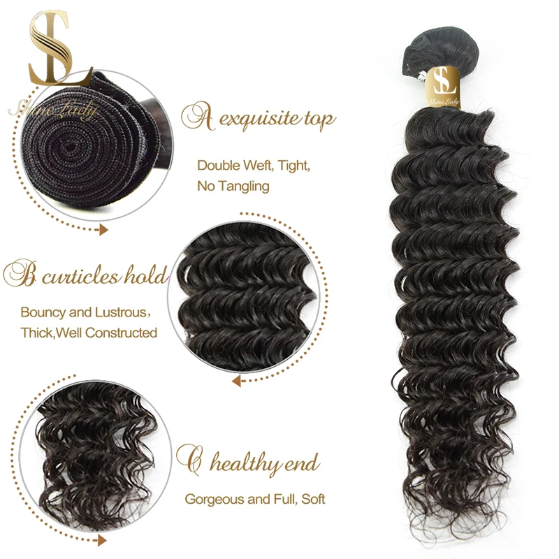 

Deep Wave Weave Bundle 3/4 Pcs Human Hair 30 Inch Weave Bundles Natural Brazilian Remy Hair Online Peruvian Remy Human Hair