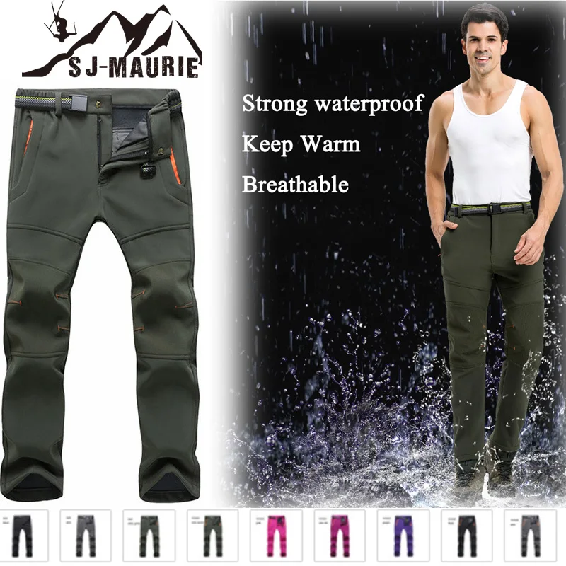 Новые женские зимние треккинговые флисовые походные брюки для женщин уличные