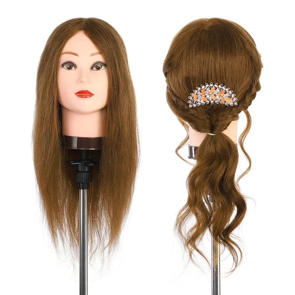 Профессиональная голова для парикмахерских тренировок 100% настоящие волосы 20