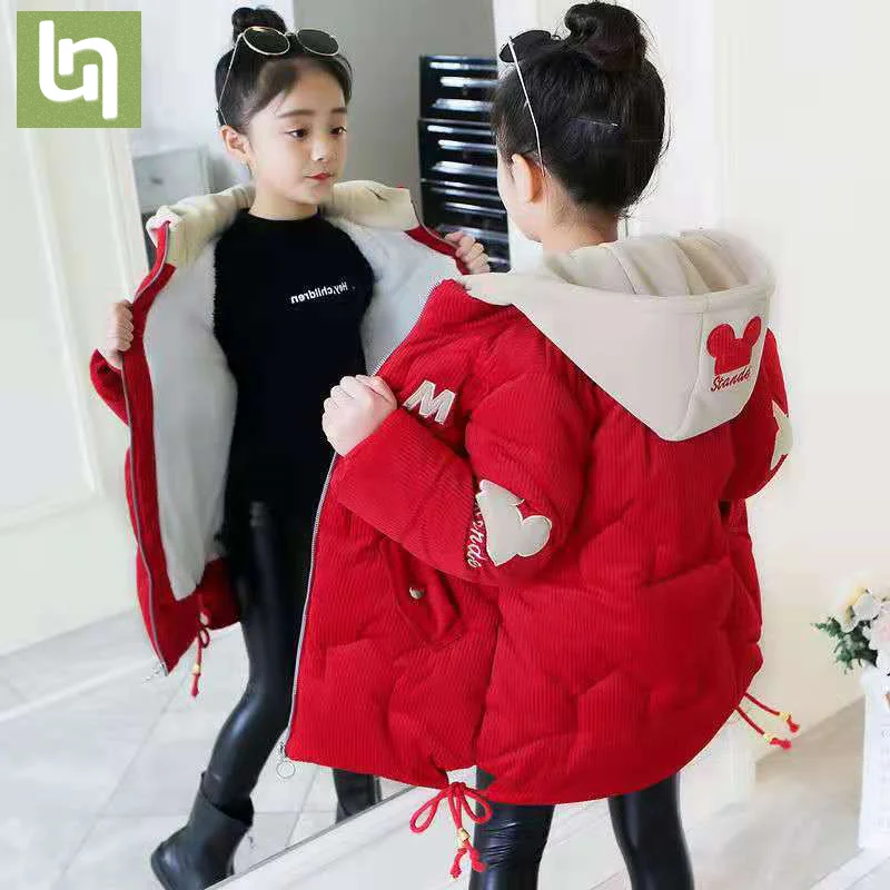 

2021 Fashion winter Children Faux Fox Fur Coat Kid Boys Girls clothing Clothes Hooded Thick Warm Jacket Outerwear Parka snowsuit
