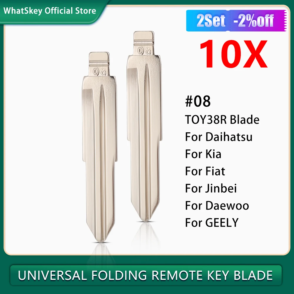 

10 шт. откидной необрезанный пустой складной ключ TOY48R # Лезвие для Daihatsu Daewoo для KIA Carnival для Fiat Palio для Jinbei для GEELY