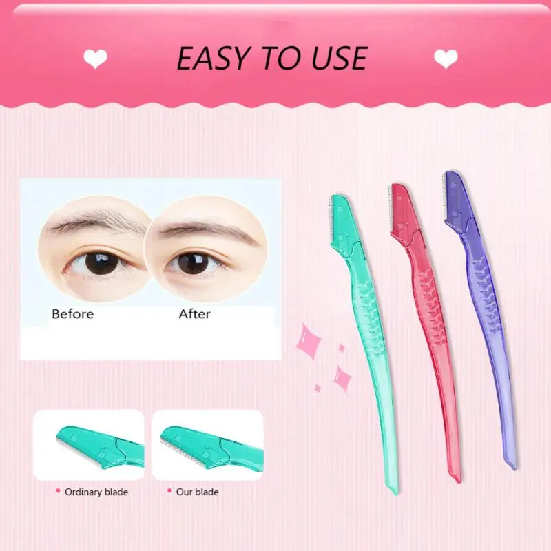 3 шт./компл. портативный триммер для бровей бритвы лица Женская бритва удаления