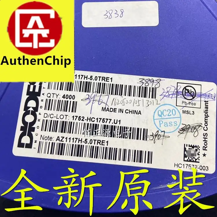 

10pcs 100% orginal new in stock AZ1117H-5.0TRE1 silk screen EH17A linear regulator SOT-223