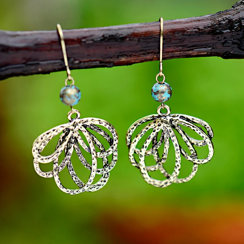 Женские Висячие серьги CARTER LISA богемные элегантные в цветочек этнические