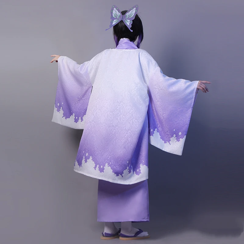 Кимоно Shinobu из аниме рассекающий демонов/кимнетсу но кочоу фиолетовое платье