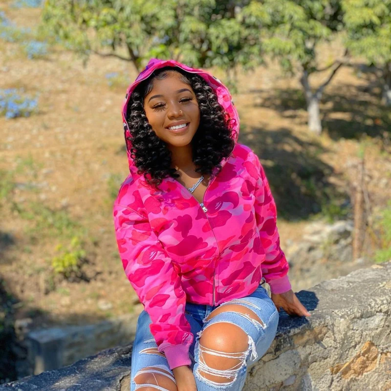 Джессик Камуфляжный классический свитер тонкая толстовка на молнии для пары