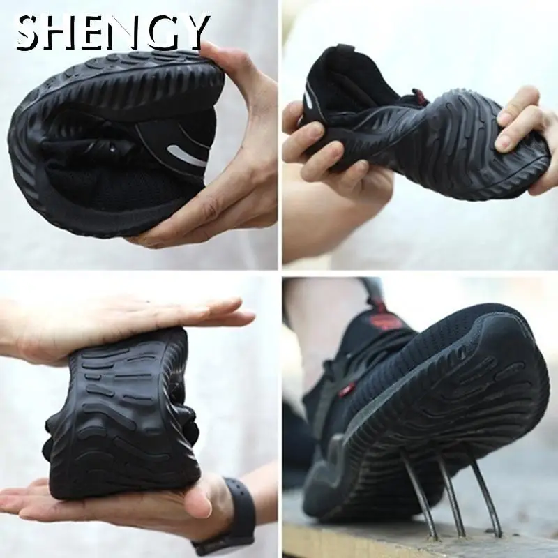 Мужская повседневная обувь мужские безопасные рабочие ботинки 2020 со стальным