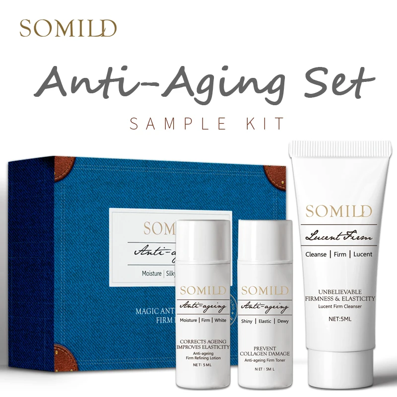 SOMILD набор для ухода за кожей против старения дорожный костюм Витамин Е лосьон