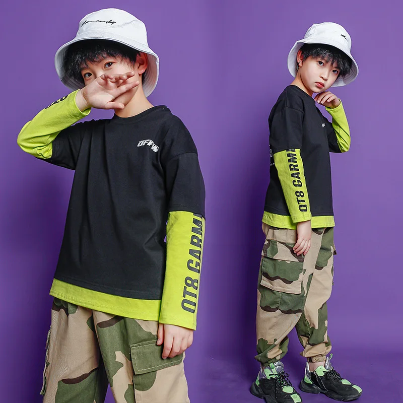 

Детская и взрослая одежда в стиле хип-хоп, толстовка с длинным рукавом, рубашка, костюм для джазовых бальных танцев, повседневные брюки для м...