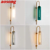 aosong nordic creative wall light sconces led lamp postmodern design fixtures decorative for home corridor