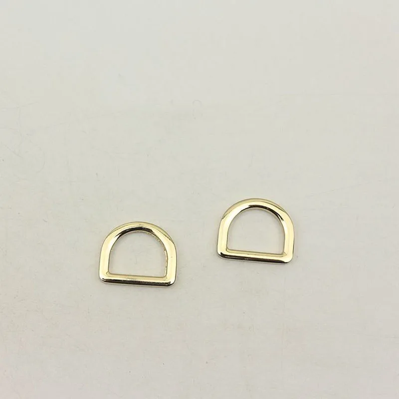50Pcs 19mm Silver Gold Gunmetal Metal D Rings for Webbing Strap Bags Handbag Dee Buckles Hardware LeatherCraft Accessories