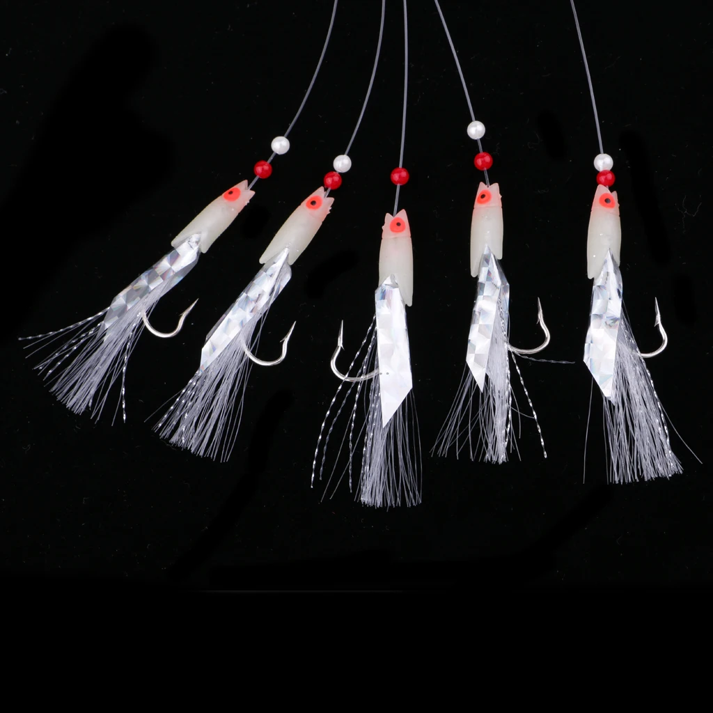 Рыболовные приманки рыболовные Flasher Sabiki Вертлюги с крючком 1/0|Наживки для рыбной