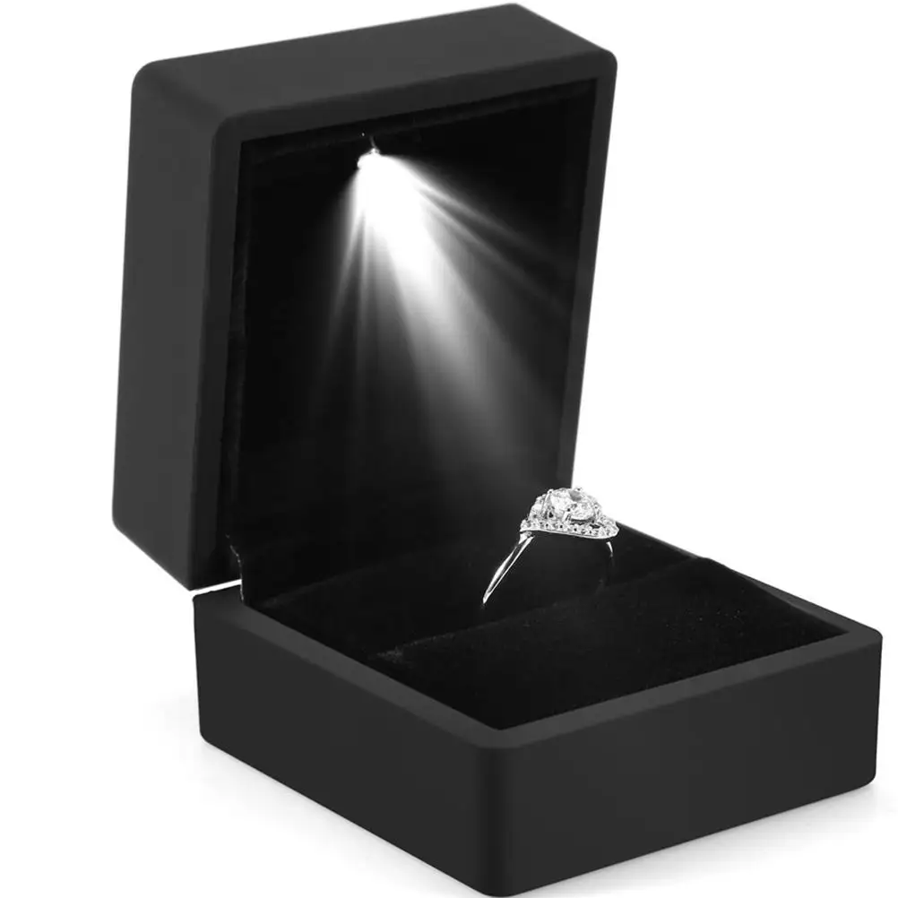 

LED Ring Box Creative Illuminated Ring Box For Marriage Proposal Ring Box With LED Interior Lighting For Engagement Wedding