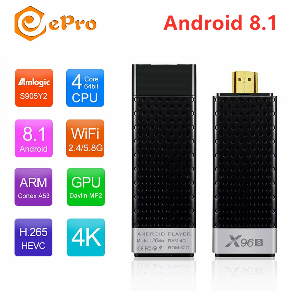 ТВ-приставка X96S Android 8 1 Amlogic S905Y2 4 ГБ 32 2 Гб 16 BT4.2 4G 5 8G Dual WIFI HD2.1 MINI | Электроника