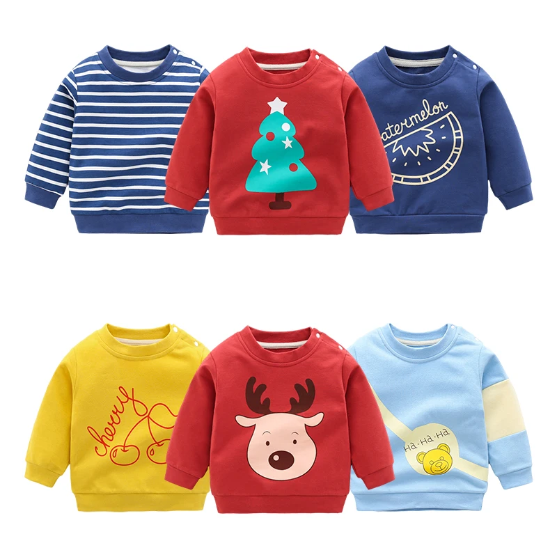 

Andy Papa Toddler Baby Sweaters Kid 100%Cotton Christmas Clothes Boys O-neck Long Sleeve Tops Autumn Warm Outwear For Girls 0-3Y