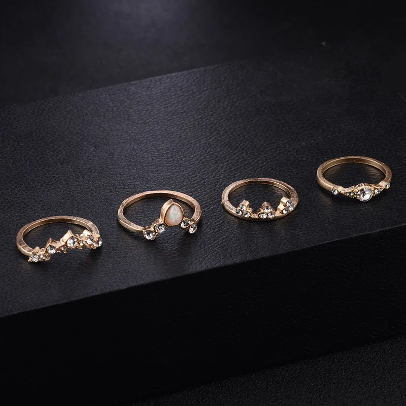 Sindlan 12 шт. в стиле ретро Золотое жемчужное хрустальное кольцо со звездой подвеска