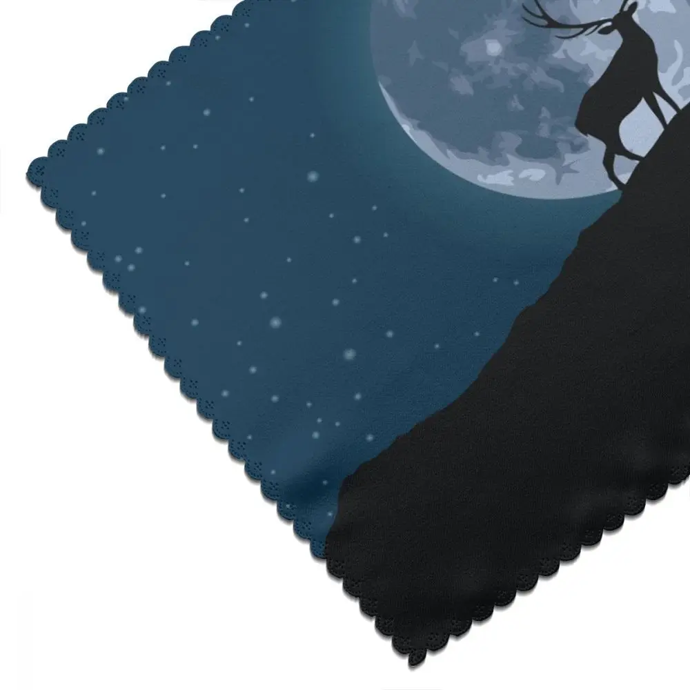 6 шт. коврики олень с полной луной тканевые для стола столовая посуда кухонный