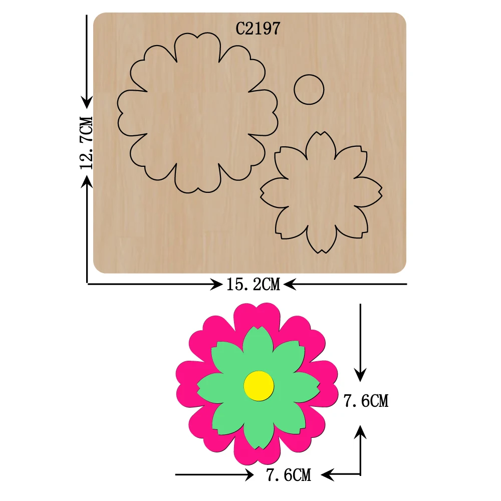 Новый цветок лук деревянные штампы Скрапбукинг C2197 резки|dies scrapbooking|die cut diesdies die |