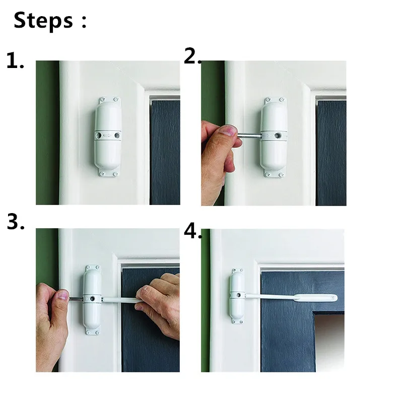 White Spring Closing Door Zinc Alloy Adjustable Surface Mounted Automatic Closer Fire Rated Stopper Hardware | Обустройство дома