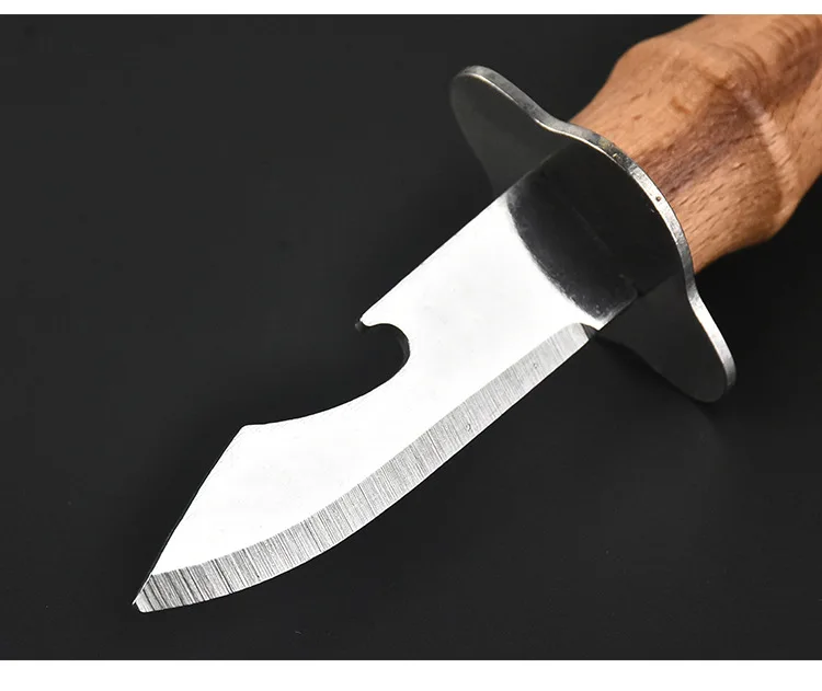 Нож для устриц из нержавеющей стали с деревянной ручкой открывалка бутылок