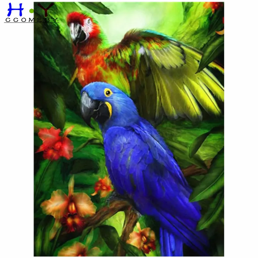 

Diamond Painting Animals Full Square 5D DIY Diamond Embroidery Bird Rhinestones Mosaic Parrot Cross Stitch Home Decor
