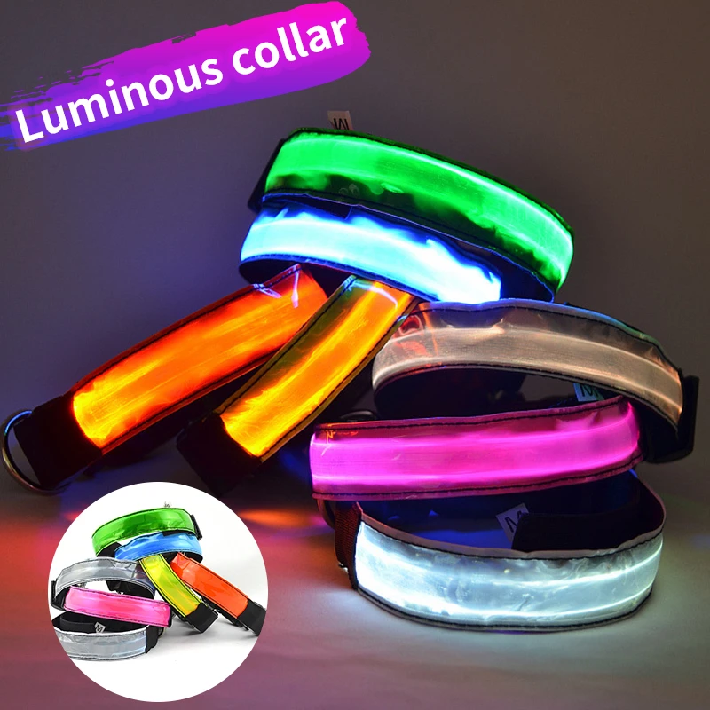 Светоотражающий собачий ошейник персонализированные световой тяговых канатов