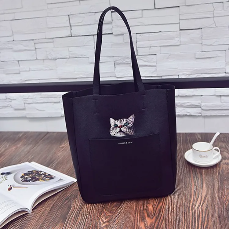 Набор женских сумок 2 Милая голова кошки девушки одиночные Сумки На Плечо дамы