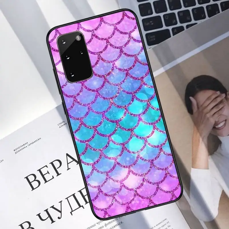 

Mermaid Tail Scale Phone Case For Samsung galaxy S 7 8 9 10 20 edge A 6 10 20 30 50 51 70 note 10 plus