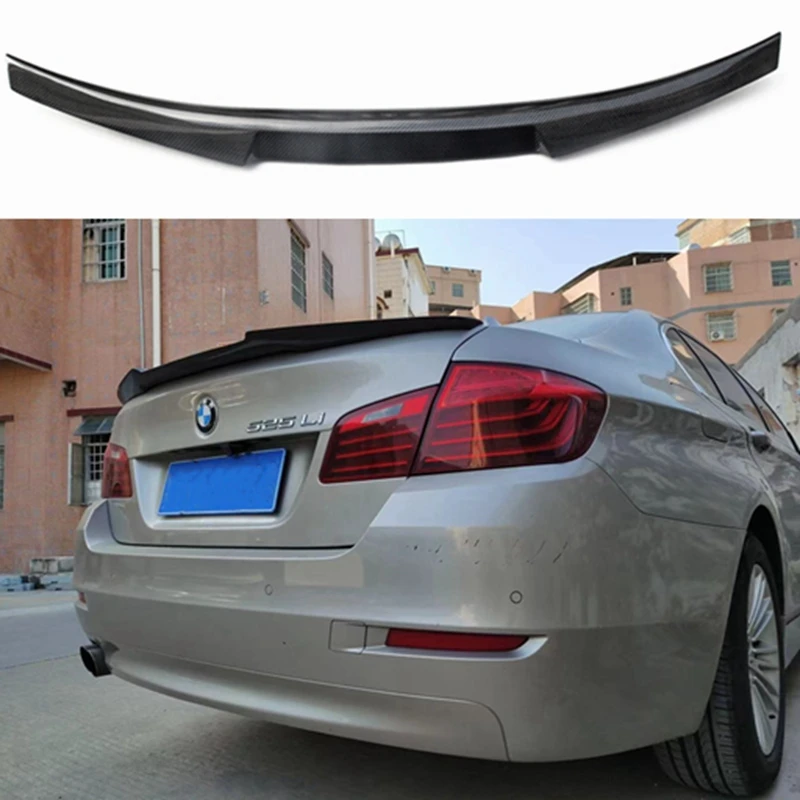 

F18 M4 style carbon fiber black rear wing spoiler for BMW 5 series F10 and M5 sedan 2010-2017 sedan