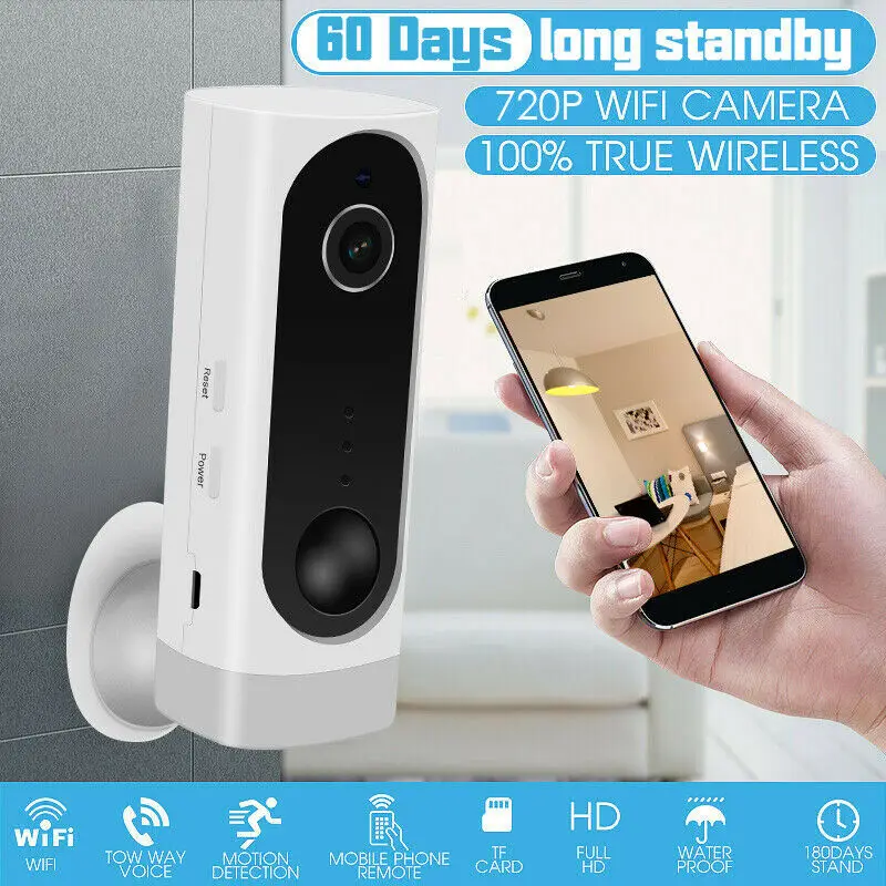 100% провод бесплатная батарея WIFI камера беспроводная PIR внутренняя аудио P2P IR IP