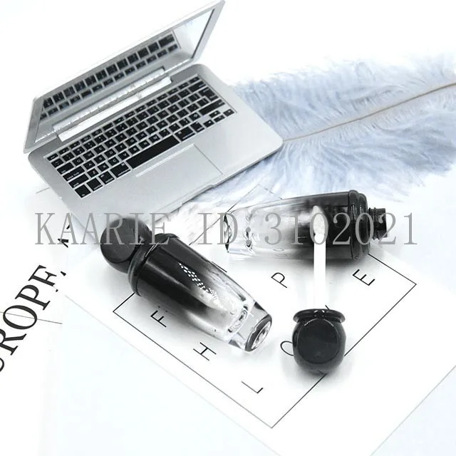 

4ML Plastic Black Gradient Professional Lip Gloss Bottle,Lip Beauty Lip Oil Refillable Package, Empty Portable Lip Gloss Tube