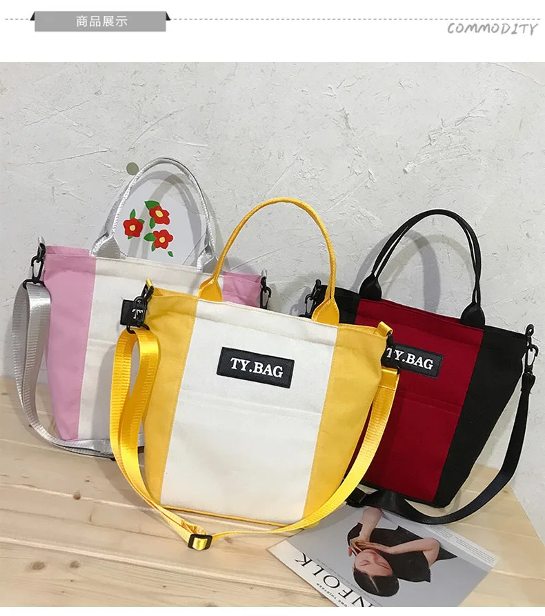 

Totes Casual Shoulder Bag Cotton Foldable Shopping Women Eco ReusableB Shopper Bags Women Canvas Ladies Casual Shoulder Bag