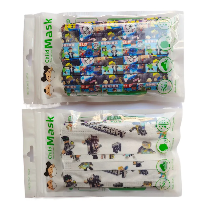 Детская маска Roblox модная игра Мультяшные маски для рта фильтры против пыли