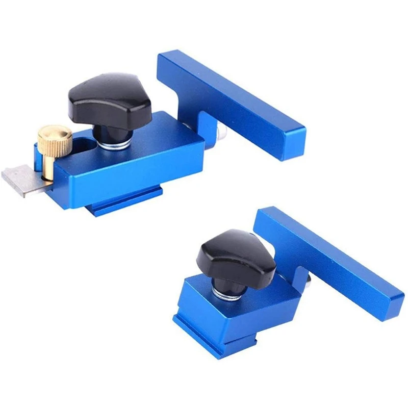 

Fence Flip Limit, Aluminum Alloy T-Track Stop Tool, Fence Flip Limit for Standard T Track Lock the Fence (30 +45 )