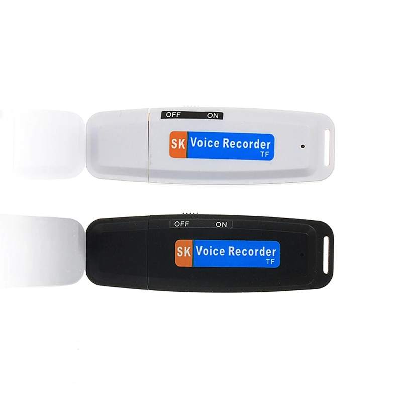 Диктофон USB, аудиомагнитофон, портативный диктофон, ручка 32 ГБ, черный, белый флэш-накопитель, слот для TF-карты для встреч, лекций, интервью - изображение