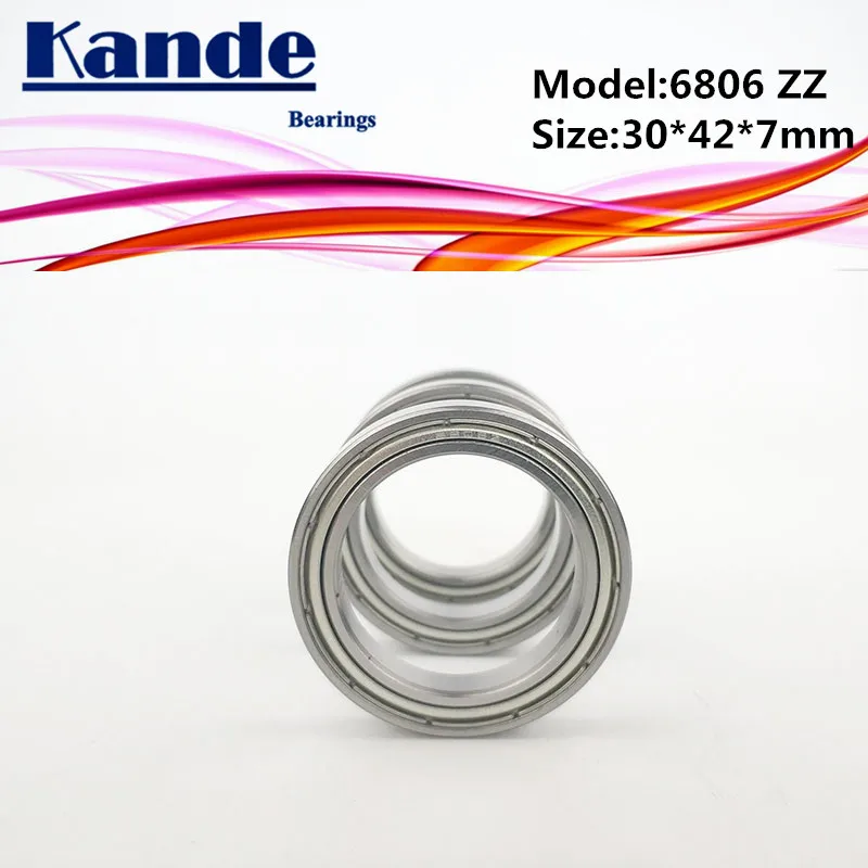 6806 ZZ 30x42x7 4 шт. ABEC 1 6806ZZ тонкие шайбовый подшипник с глубоким шариковый Kande