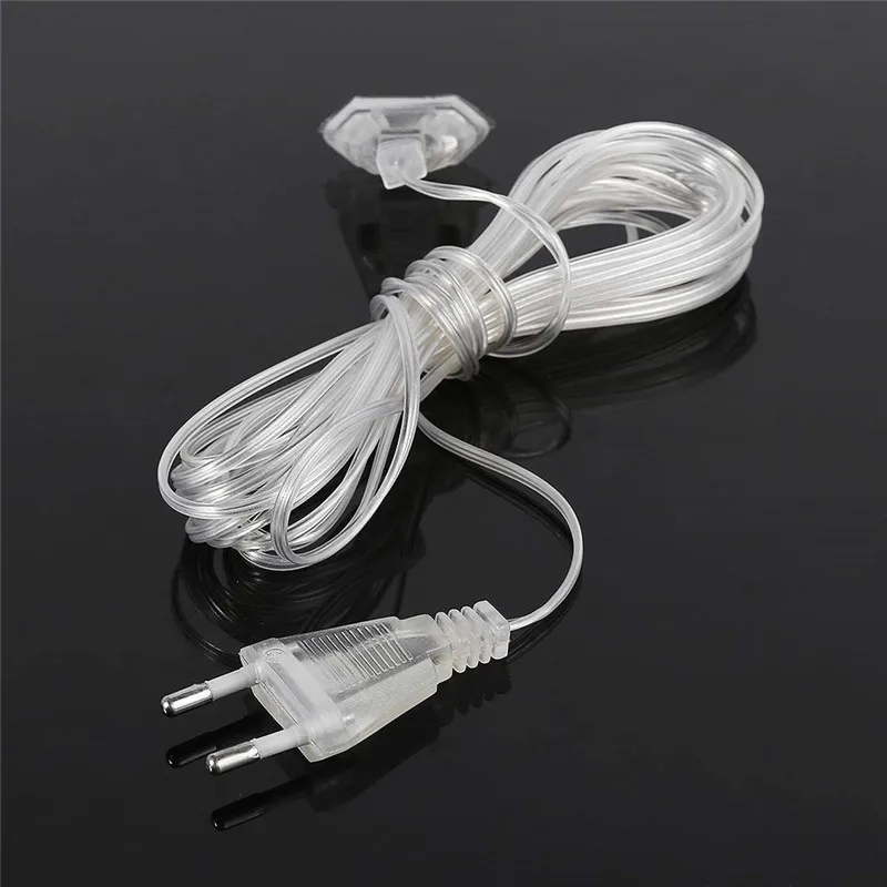 

3M LED Icicle Curtain Fairy Christmas String Lights Power Extension Cable Plug Extender Wire For Garland Wedding Party Garden