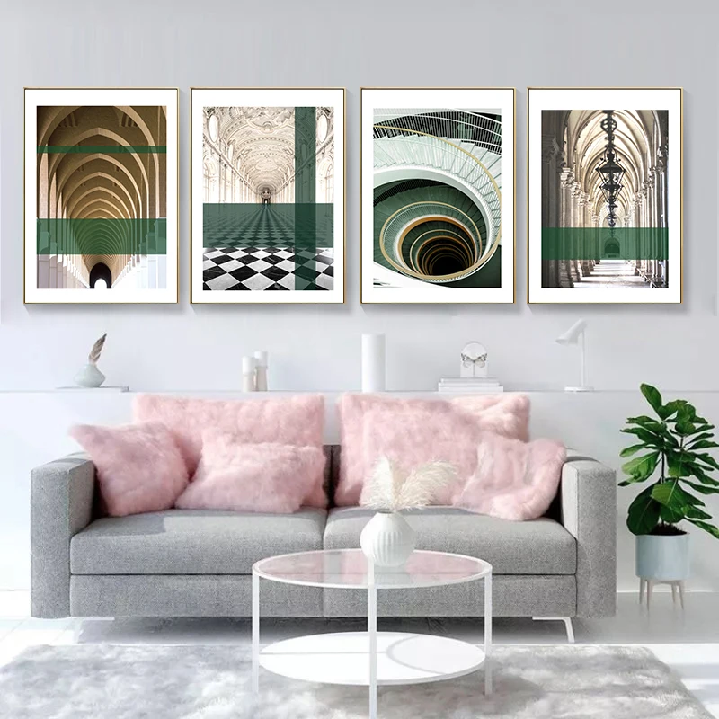 Холст живопись мусульманская древняя архитектура церковь абстрактная