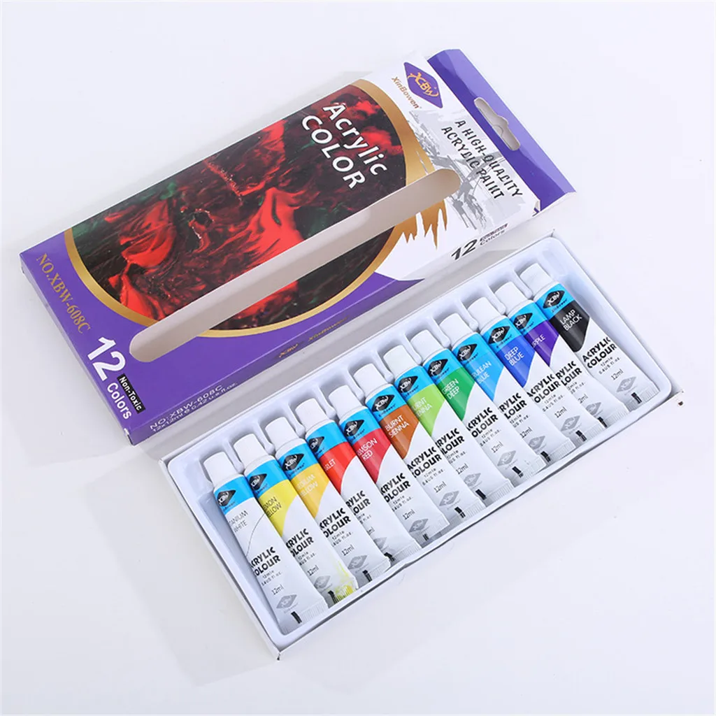 

DIY Graffiti Paint Acrylic Paint 12 Color Suit Art Painting Supplies Painting paint art tools Artwork training tools#2021