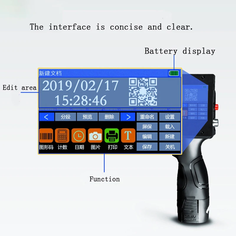 Ручной струйный принтер M9 для печати даты производства маленький